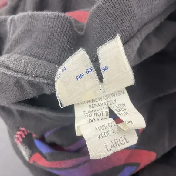 Black VTG Atlanta Braves Baseball ‘94 Competitor Cotton T-Shirt Men's L Preowned - Picture 4 of 5